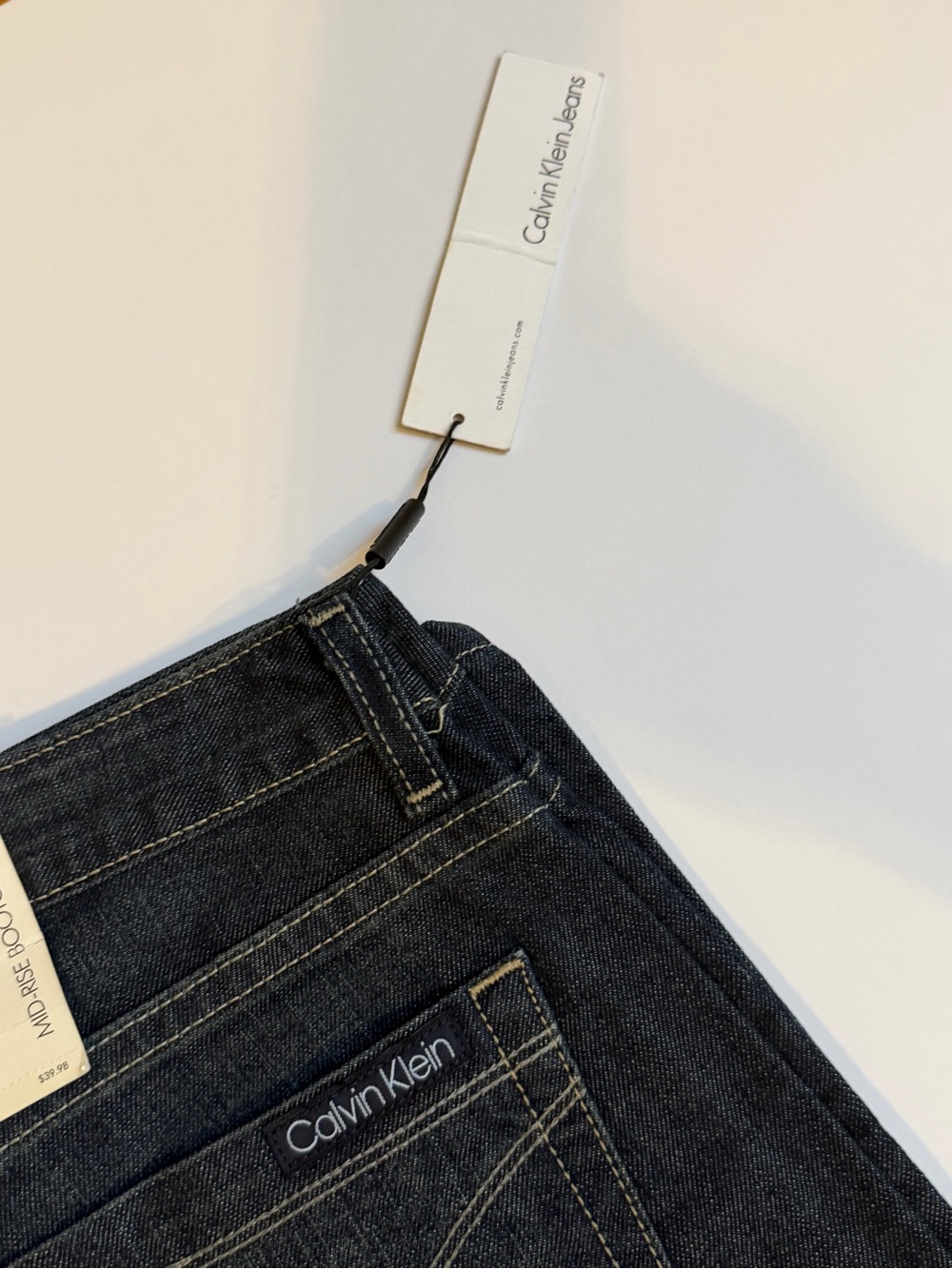 Calvin Klein Jeans Women’s Dark Indigo Boot Cut Denim - Picture 3 of 8